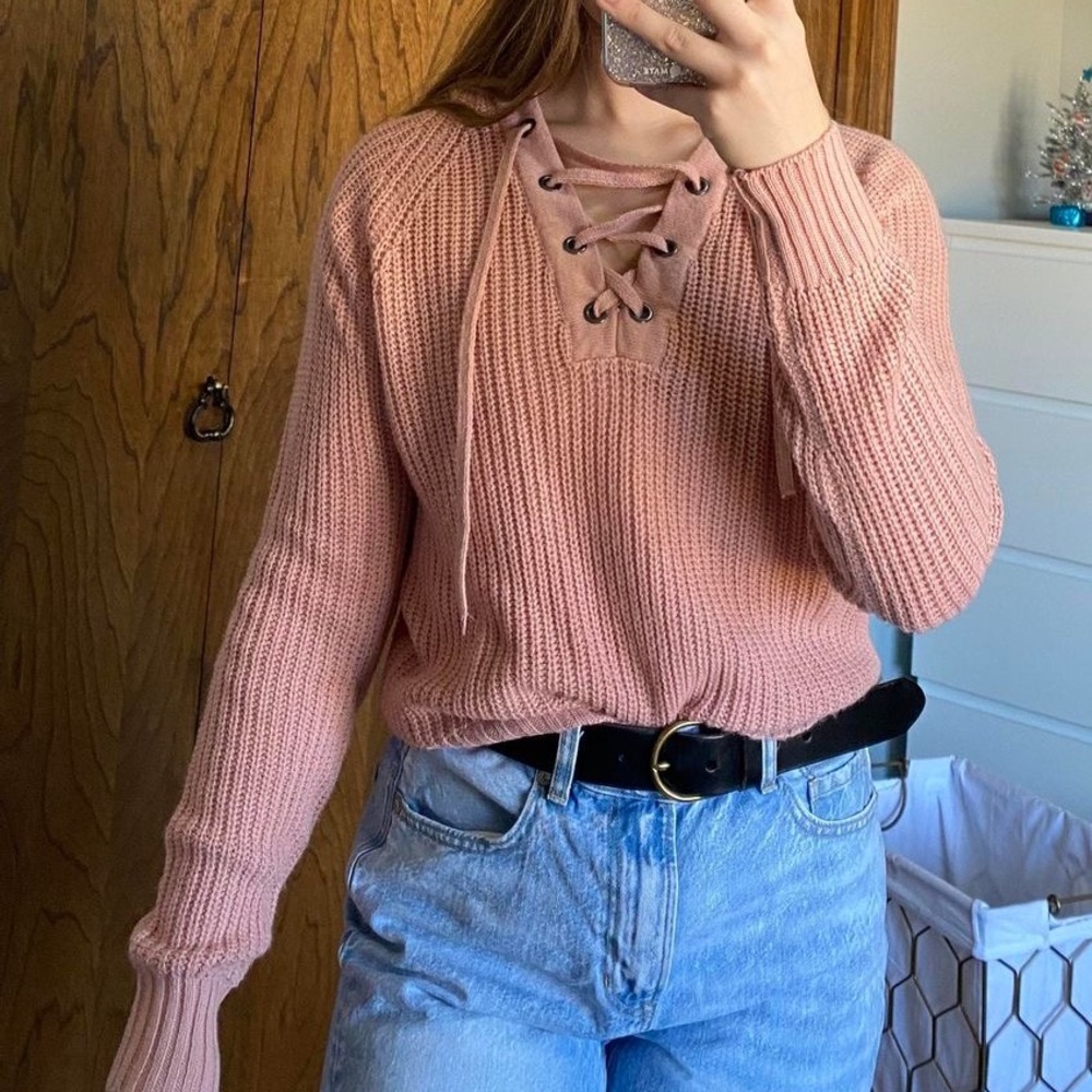 Rue21 Pink Cropped Sweater